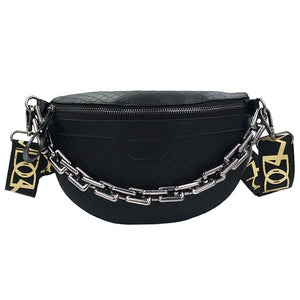 Luxury Women's High Quality Fanny/Shoulder Bag - Thick Chain Design