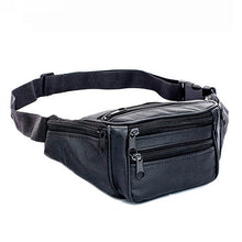 Load image into Gallery viewer, Fashion Men&#39;s Genuine Leather Waist Bag Fanny Pack w/Multi-pocket and Multiple Zipper