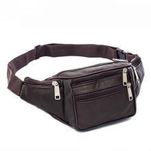 Load image into Gallery viewer, Fashion Men&#39;s Genuine Leather Waist Bag Fanny Pack w/Multi-pocket and Multiple Zipper