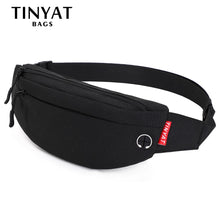 Load image into Gallery viewer, TINYAT Men Canvas Travel Fanny Pack - Casual w/4 Pockets