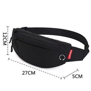 TINYAT Men Canvas Travel Fanny Pack - Casual w/4 Pockets