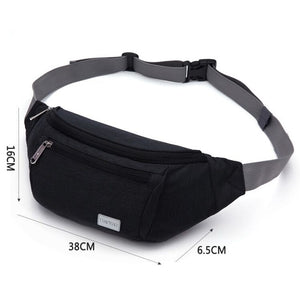 TINYAT Men Canvas Travel Fanny Pack - Casual w/4 Pockets