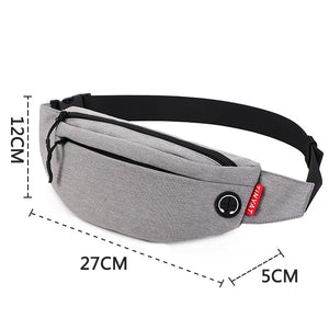 TINYAT Men Canvas Travel Fanny Pack - Casual w/4 Pockets