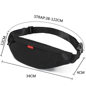 TINYAT Men Canvas Travel Fanny Pack - Casual w/4 Pockets