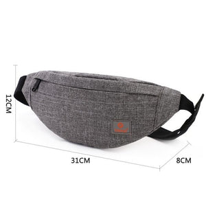 TINYAT Men Canvas Travel Fanny Pack - Casual w/4 Pockets