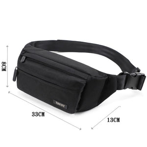 TINYAT Men Canvas Travel Fanny Pack - Casual w/4 Pockets