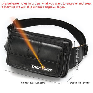 MVA Men's Fashion Leather Belt Bag