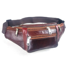 Load image into Gallery viewer, Fashion Men&#39;s Genuine Leather Waist Bag Fanny Pack w/Multi-pocket and Multiple Zipper