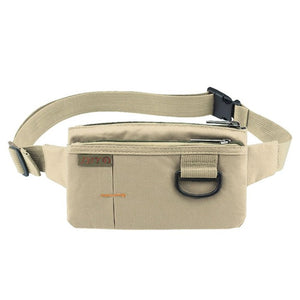 Nylon 4 Pocket Fashion Waterproof Waist Messenger Bag