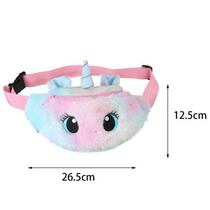 Cute Unicorn Plush Girls Waist Bag