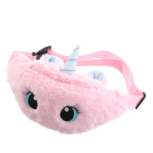 Cute Unicorn Plush Girls Waist Bag