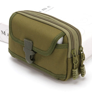 Fashion Men's Multi-function PU Leather Waist Bag