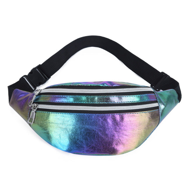 Holographic Banana Bum Belt Bag for Girls