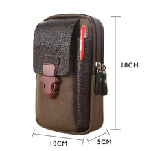 Load image into Gallery viewer, Fashion Men&#39;s Multi-function PU Leather Waist Bag