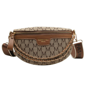 Plaid Fashion Chain Waist Bag For Ladies